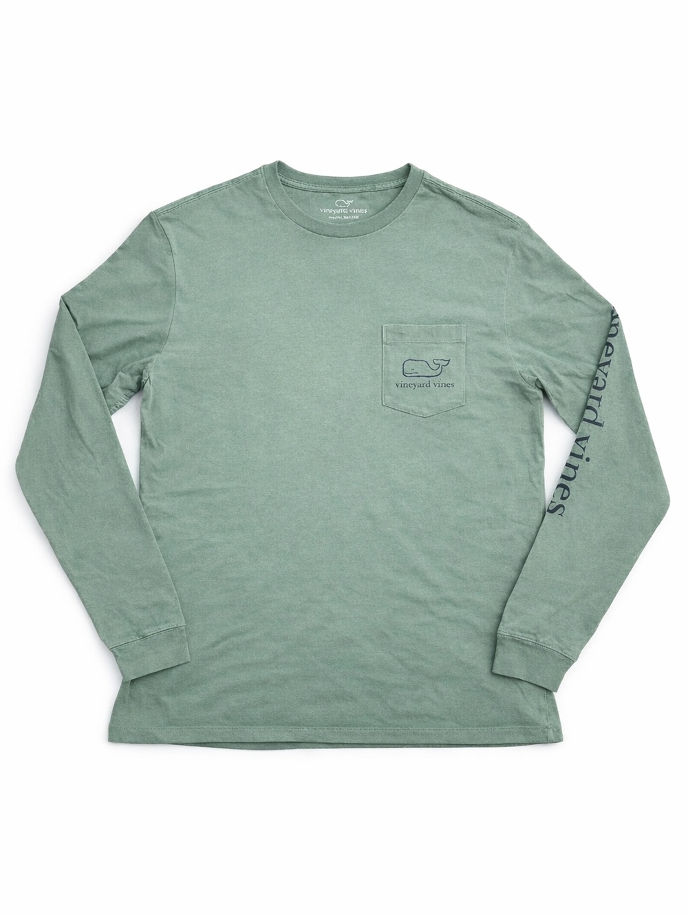 Vinyard Vines shirt Mens Medium Whale Long-Sleeve Pocket Tee green
